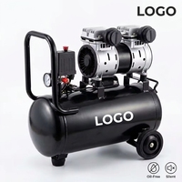 Compresseur d'air portable sans huile silencieux 24L 600W 1.5HP 8Bar à faible bruit 220V pour atelier, peinture au pistolet, gonflage de pneus 551-24