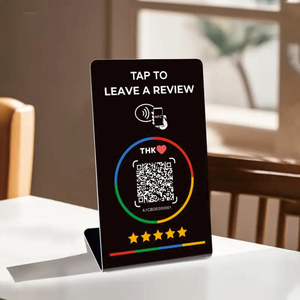 แท่นวางการ์ด NFC แบบไร้สัมผัสสำหรับบัตรของขวัญ/บัตรรีวิว Google/บัตร Play พร้อมจอแสดงผลแบบแตะและแท่นวาง QR Code แบบกำหนดเองได้ - Product Image 3