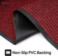 3x10ft Modern Red Outdoor Door Mat Heavy Duty Commercial Runner Rug Anti-Slip Entrance Mat Indoor/Outdoor PVC Backing Waterproof