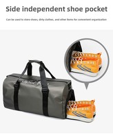 Sac de sport surdimensionné 50L Sac à dos de gym avec plusieurs compartiments Sac de voyage robuste pour le camping et les sports