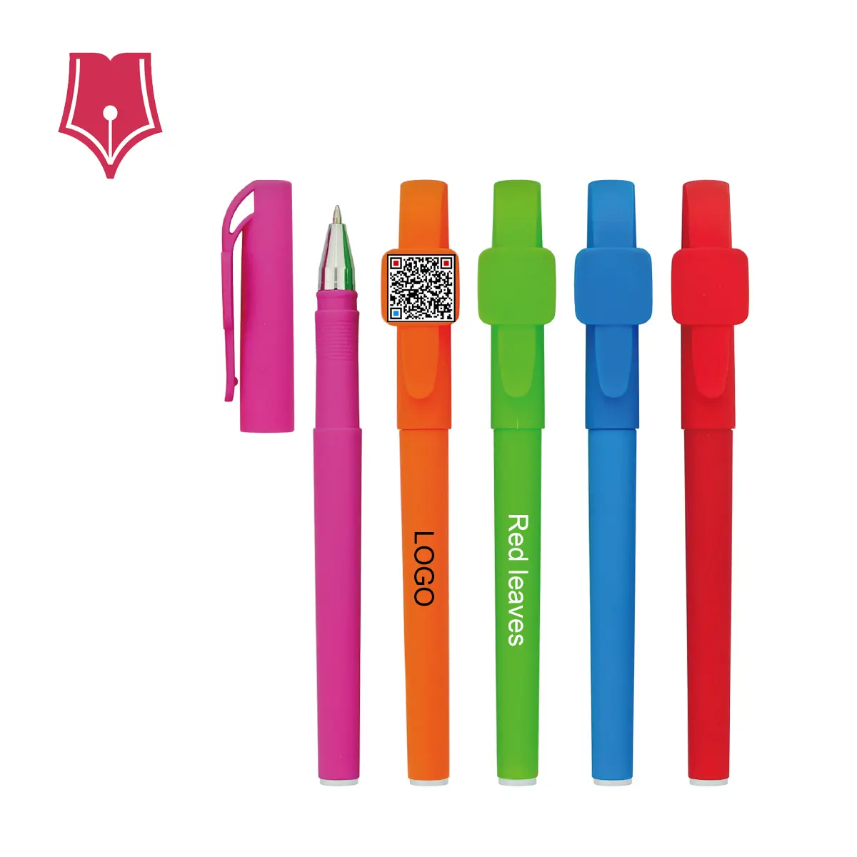 Customized logo QR code advertising printing gel pen advertising stylus