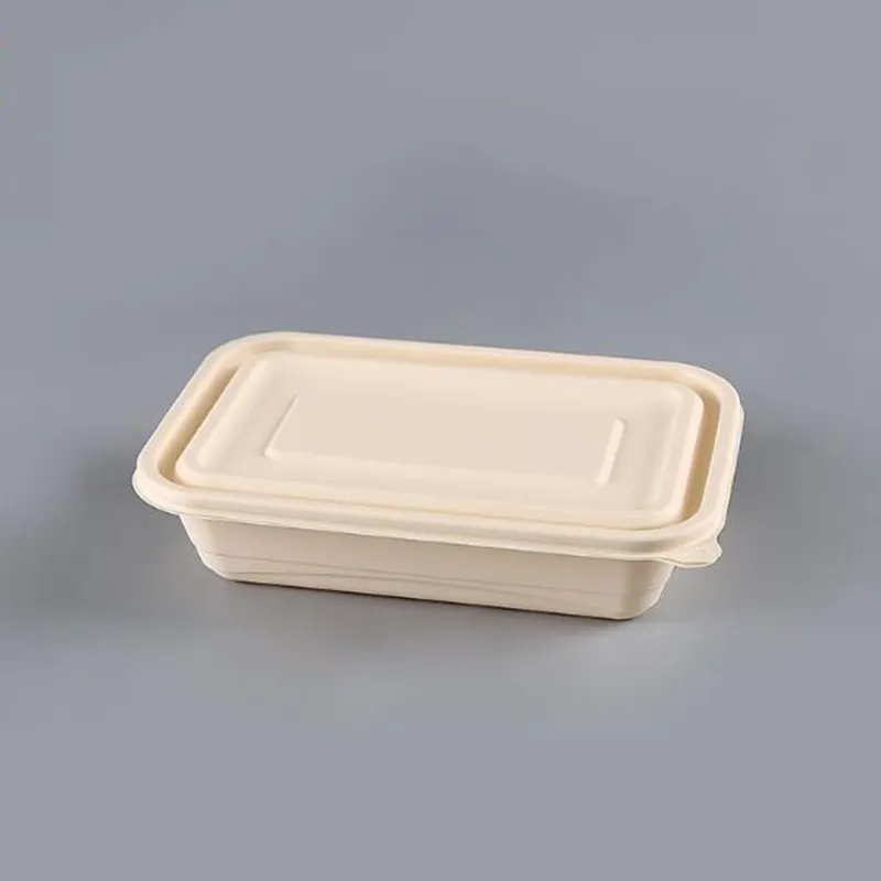 New Arrival Disposable Tableware Trays Packaging Bio Degradable Corn Starch Biodegradable Fast Food Box Container