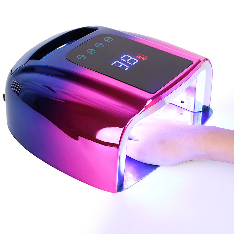 2022 Nails Supplies 96w Gel Polish Dryer Machine Rose Gold Manicure Pedicure Uv Led Light Cordless Gel Nail Dryer 