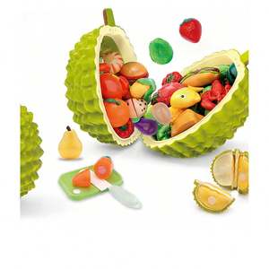 Jouet éducatif de cuisine pour enfants, ensemble de nourriture en plastique, jeu de simulation de cuisine, fruits et légumes à découper, activité d'apprentissage pour enfants - Product Image 2