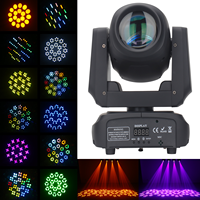 2 uds. Mini 100W LED haz de luz con cabezal móvil efecto arcoíris DMX haz de escenario punto DJ luz para discoteca Bar fiesta clubes Show