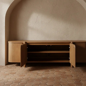 Ensemble de meubles de salon de style américain, console multimédia en bois de luxe, <span class=keywords><strong>unité</strong></span> de divertissement <span class=keywords><strong>intérieure</strong></span> - Product Image 3
