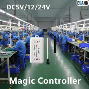 ESann SP105E pour la synchronisation musicale via application, contrôleur LED RGB adressable avec fonction minuterie, portée 30M, charge maximale DC 5V 12V 24V 5~24V - Product Image 1