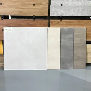 Azulejos de piso rústico 600x600, alta qualidade, aspecto de concreto, cinza, de porcelana, cimento