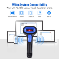 Escáner de Códigos de Barras de Nuevo Diseño, Impresora de Códigos de Barras 2D, Escáner Láser 2D, Lector de Códigos QR, Escáner Inalámbrico 1D y 2D con Bluetooth