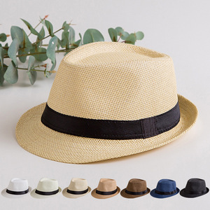 핫 세일 사용자 정의 로고 남여 공용 밀짚 모자 파티 웨딩 종이 야외 및 여행 장면 페도라 - Product Image 1