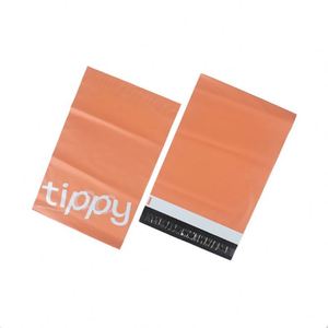 Bolsa de Envío para Mensajería, Color Naranja con Logotipo Blanco, Bolsa de Correo Personalizada, Bolsa de Plástico para Mensajería Express - Product Image 2