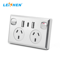 Prise de courant Australie GPO prise murale maison prise interrupteur 3 broches Point d'alimentation électrique avec Ports USB approbation SAA mince