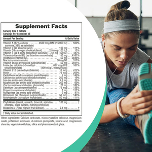 อาหารเสริมสุขภาพคุณภาพสูงแบบรายวัน ผลิตภัณฑ์เสริมอาหารมัลติวิตามินและแร่ธาตุแบบเม็ดสำหรับผู้ชาย ช่วยเพิ่มพลังงานและเสริมสร้างระบบภูมิคุ้มกัน - Product Image 4