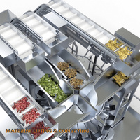 Hoogwaardige automatische multihead zakvul- en weegmachine voor gedroogd fruit en voedselverpakkingen in roestvrijstalen zakken