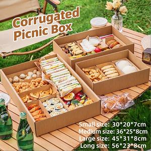 Embalagem de Caixa para Alimentos para Viagem, Bandeja de Brunch, Caixa para Charcutaria, Caixas de Almoço com Tampa, Papel Revestido Personalizado, Dobrável, Materiais Reciclados - Product Image 5