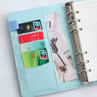 Organisateur de budget en cuir PU A6 A5, classeur à 6 anneaux, enveloppe de rangement d'argent, classeur de budget de luxe, promotion, couverture rigide, 12 feuilles