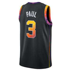 Camiseta de baloncesto Phoenix #3 Chris Paul City Edition para hombre-Bordado cosido con logotipos - Product Image 2
