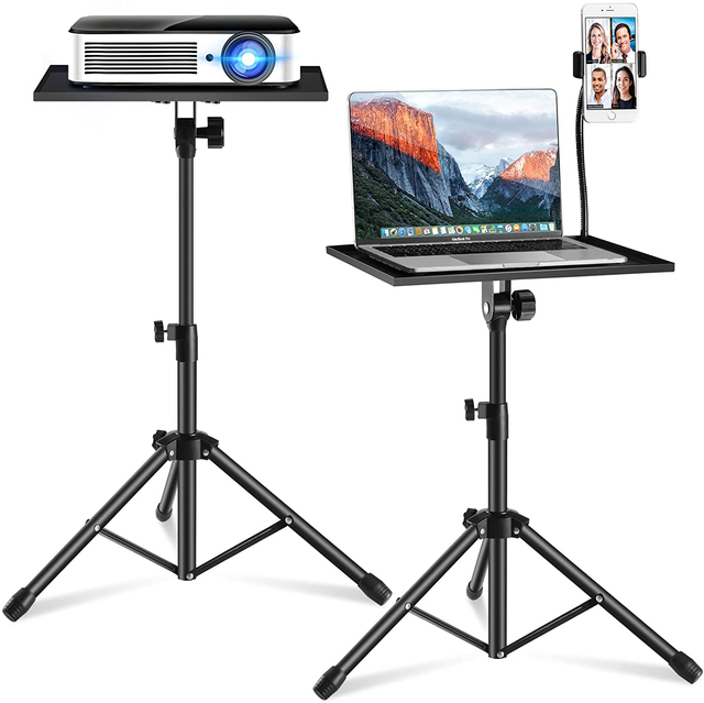 Adjustable Height 43 Inch - 63 Inch Portable DJ Equipment Tripod Stand for Indoors and Outdoors Projector Phone Tripod Stand