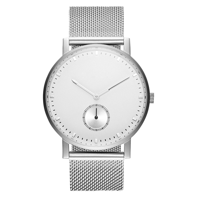 OEM and ODM Classical Minimalism Design Custom Brand Watch with Sub-second Dial and Mesh Strap U2875