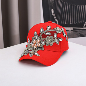 Casquette de <span class=keywords><strong>baseball</strong></span> en jean faite à la main avec strass pour femme, chapeau de papa de luxe orné de cristaux, casquette de soleil ajustable et scintillante, personnalisable - Product Image 3
