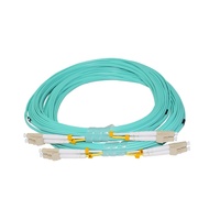 Cordon de raccordement à fibre optique, connecteur LC/UPC-LC/UPC OM3 fibre duplex multimode 3.0 LSZH 10M-15M