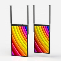 EKAA 55 Inci 3000/4000 Nits Layar LCD Digital Signage Dua Sisi untuk Jendela Toko, Terbaca di Bawah Sinar Matahari, Tanpa Kipas