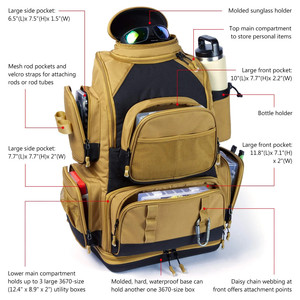 Ba Lô Đựng Đồ Chống Nước Lớn Ba Lô Đựng Đồ Câu Cá Có Tấm Che Mưa Bảo Vệ - Product Image 2