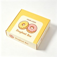 Caja Biodegradable para Donuts, en Oferta, de Cartón Resistente a la Grasa, Ecológica, Personalizable, para Pasteles y Alimentos