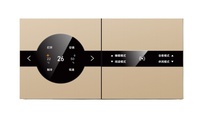 Panneau intelligent KNX/EIB avec écran d'affichage, pas besoin de mots gravés, matériau en verre sensible à la peau, modification du texte par ETS