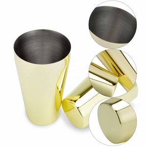Ensemble de 7 shakers Boston plaqués or <span class=keywords><strong>Kit</strong></span> professionnel de fabrication de cocktails en acier inoxydable avec passoire pour barman - Product Image 6