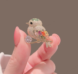 Wholesale Animal Bird Badge Pins Charms Luxury Alloy <b>Brooch</b> for <b>Women</b> - Product Image 1