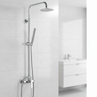 Ensemble de douche mural multifonctionnel Momali avec pommeau thermostatique en laiton et jet doux pour salle de bain