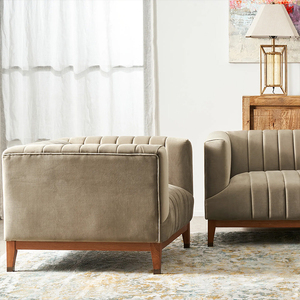 Mobilier personnalisé haut de gamme <span class=keywords><strong>Fauteuil</strong></span> en tissu velours nordique moderne occasionnel Chaise de salon canapé - Product Image 4