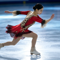 Robe de patinage artistique dégradé rouge et noir, manches 3/4 à plumes, costume de compétition avec strass, personnalisable pour enfants, adolescents et adultes, OEM