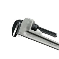 Clé à tuyau avec poignée en aluminium et mâchoires en acier au carbone ou en CrV pour la plomberie, la construction et l'entretien des pipelines