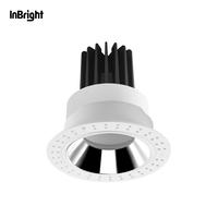 Projecteurs LED 8W 15W pour plafond et mur, anti-éblouissement, en aluminium COB IP65, pour projets hôteliers
