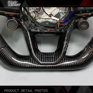 Volante de Fibra de Carbono Personalizado con LED Inteligente para <span class=keywords><strong>Seat</strong></span> Cupra Tavascan Terramar Formentor VZ <span class=keywords><strong>Leon</strong></span> Ibiza Ateca Arona - Product Image 5