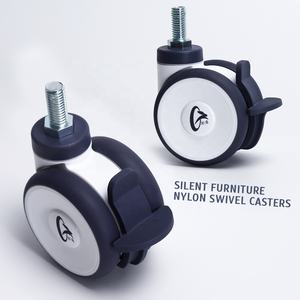 <span class=keywords><strong>ล้อ</strong></span>คู่แบบมีเกลียวสำหรับติดตั้งบนเฟอร์นิเจอร์ ขนาด 3 นิ้ว ทำจากพลาสติกและยาง สำหรับงานทางการแพทย์ ขนาด 75 มม. - Product Image 3