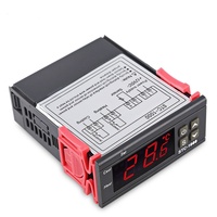 Controlador de Temperatura Digital RUNNENG 110-220V, Interruptor con Sensor NTC Impermeable, Pantalla LED, Automático, Negro, Frío/Calor