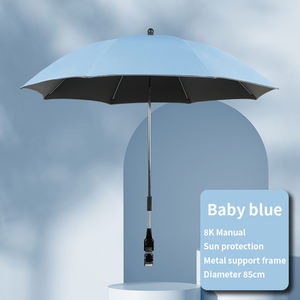 Parasol universel réglable et léger à clipser pour poussette, en nylon 210T, 8 baleines, protection soleil et pluie - Product Image 3