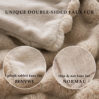 Couverture en fausse fourrure de lapin en peluche super confortable, chaude et épaisse, couverture de luxe en fausse fourrure de lapin