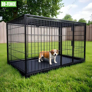 Cage de course pour chien en treillis métallique, robuste et personnalisé, grands chenils pour chiens d'extérieur à vendre, vente en gros - Product Image 4