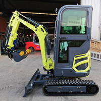 Mini-excavatrice hydraulique 1,8 tonne à chenilles en caoutchouc, moteur Euro 5, livraison gratuite, pour aménagement paysager et usage domestique, micro-pelle à queue zéro