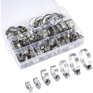 Kit de colliers de serrage en acier de 8 à 12 mm, paquet de 60, pour usage automobile et plomberie - Product Image 1
