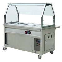 Tenue chauffante électrique w, en acier inoxydable, avec vitrine, Machine pour réchauffer les aliments, équipement de salle de Bain