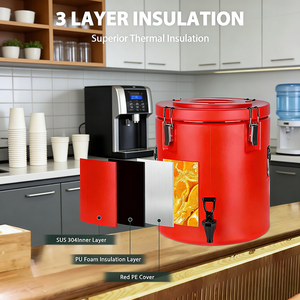 Secchio per zuppe in acciaio inox 10/15/20/25/30/40/50/60/70/80LThermos per alimenti caldi o surgelati - Product Image 4