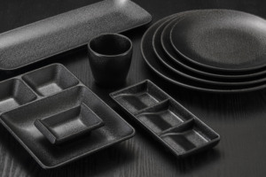 2025 <span class=keywords><strong>nuovo</strong></span> Design opaco 3-Grid diviso melamina piatto salsa piatto antipasto Hot Pot fritti Malatang Sushi piatto ristorante asiatico - Product Image 4