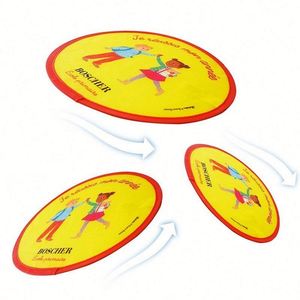 Ventilateur pliant rond en nylon doux personnalisé avec logo, idéal pour les enfants - Vente chaude - Product Image 1