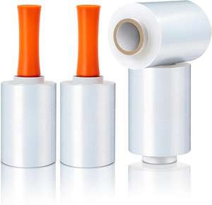 Extra thick 80 gauge stretch <b>wrap</b> with strong self-adhesion and tear resistance. Comes with convenient handle for easy use - Product Image 1