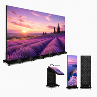 Afficheur LED couleur intérieur/extérieur portable P1.25 P1.5 P2 P2.5, écran LED publicitaire mince sur pied